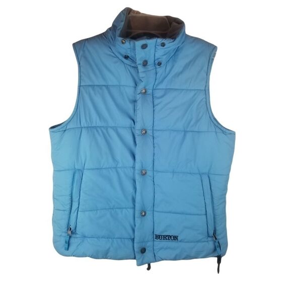 BURTON LIGHT BLUE WINTER VEST WITH HOOD. SIZE M - Picture 1 of 15